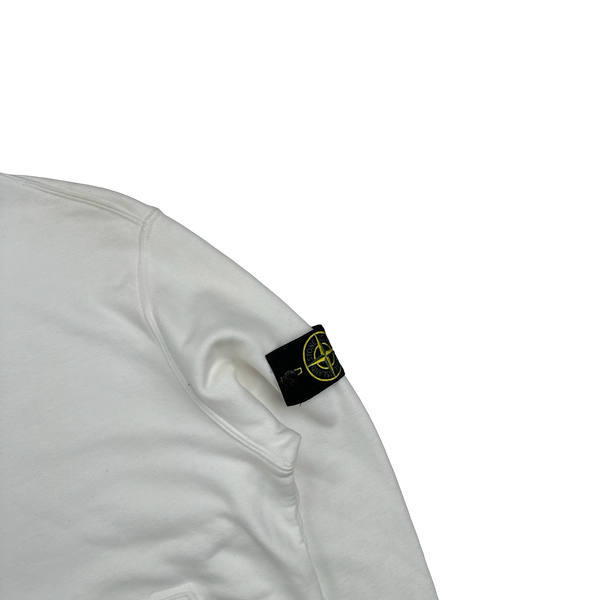 Stone Island 2023 White Pullover Hoodie - Medium