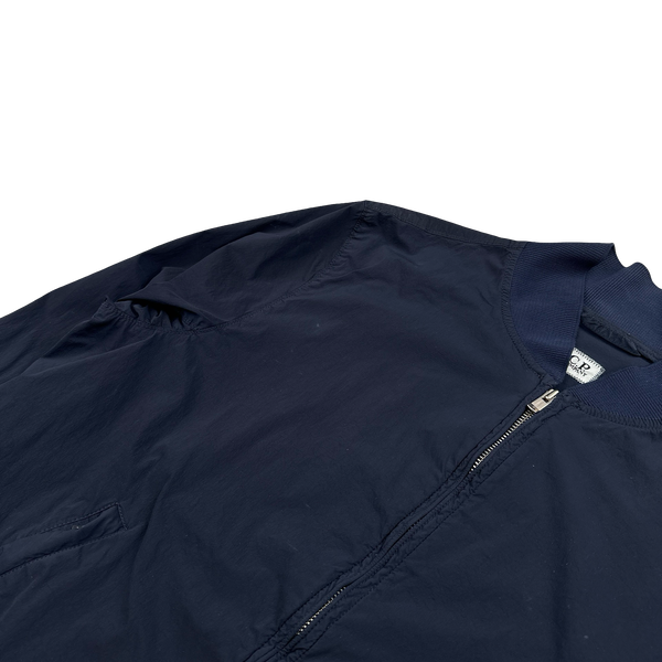 CP Company Navy Nycra Stretch Lightweight Bomber Jacket - Large