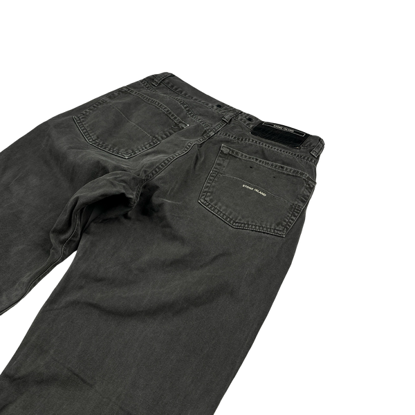 Stone Island Charcoal Grey Denims Cotton Trousers - 31"