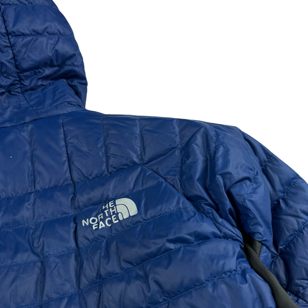 North Face Summit Series Blue Down Filled Lightweight Hooded Jacket - Small