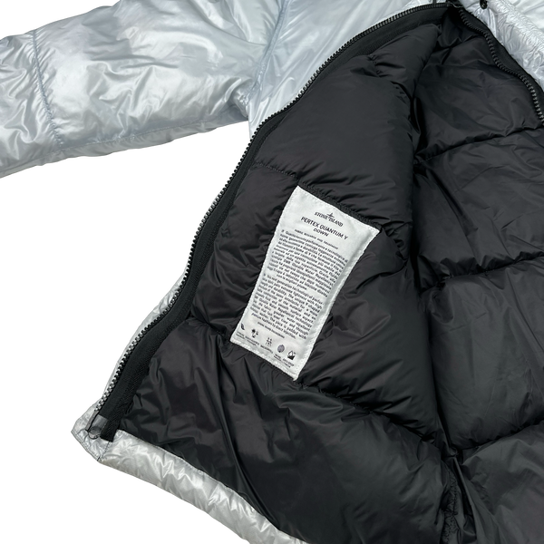 Stone Island 2018 White Pertex Quantum Y Down Long Puffer - Large