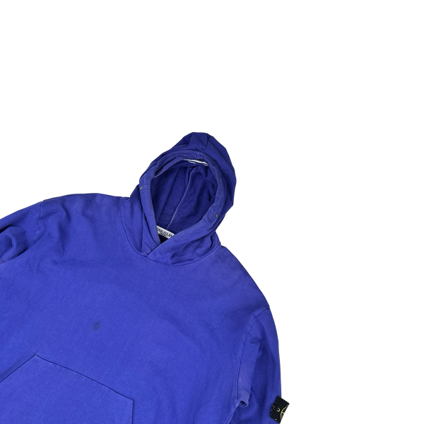 Stone Island 2007 Blue Hooded Pullover Jumper - XXL