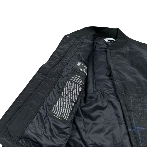 Stone Island 2016 Dormeuil Cloth Nylon Metal Primaloft Bomber Jacket - Small
