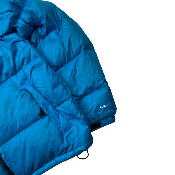 North Face 700 Down Filled Blue Puffer Jacket - Medium