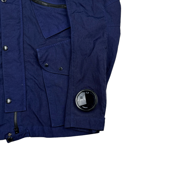 CP Company Royal Blue Quartz La Mille Watch Viewer Goggle Jacket - Small