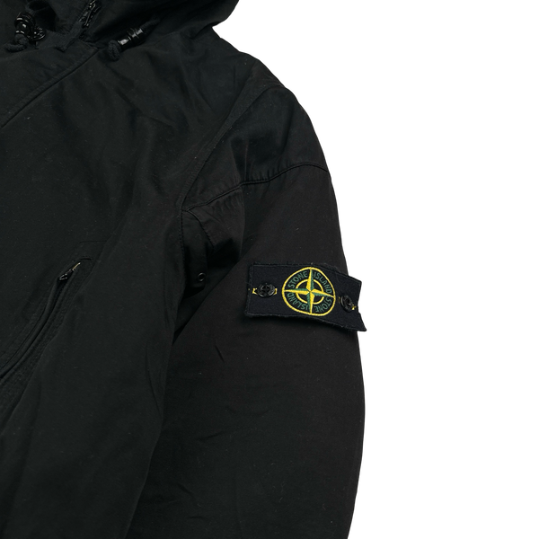 Stone Island 2006 Black Raso Gommato Wool Dutch Rope Jacket - XXL
