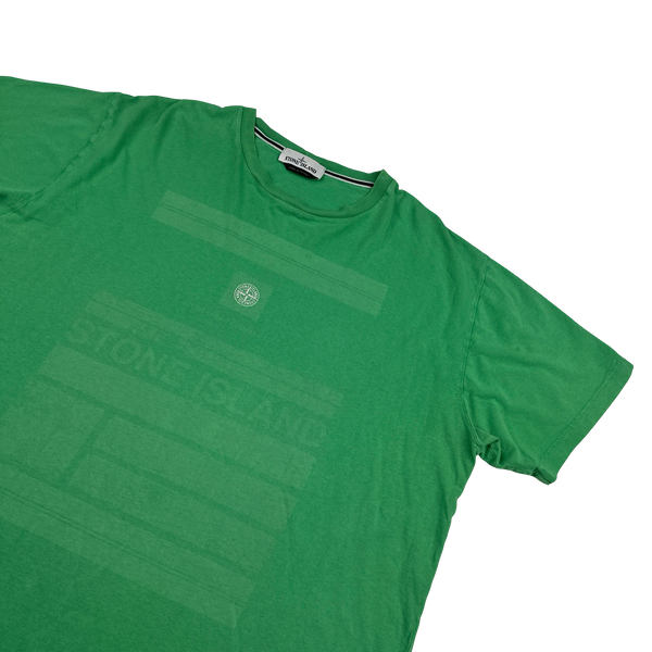Stone Island Green Graphic Print T Shirt - 3XL
