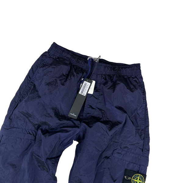 Stone Island 2022 Blue Econyl Nylon Metal Trousers - Small