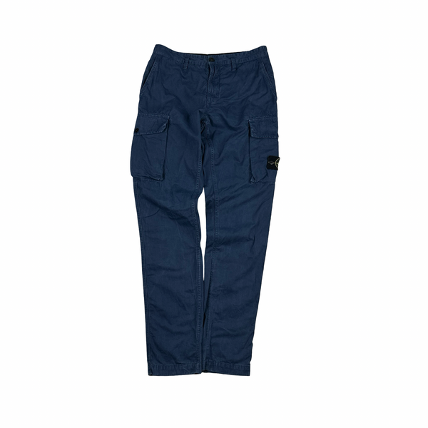 Stone Island 2019 Blue Slim Fit Cargo Trousers - 32"