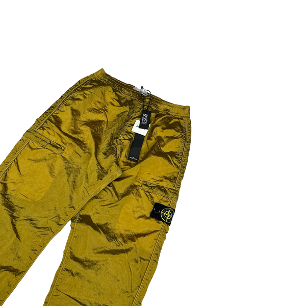Stone Island 2022 Yellow Econyl Nylon Metal Trousers - 30"