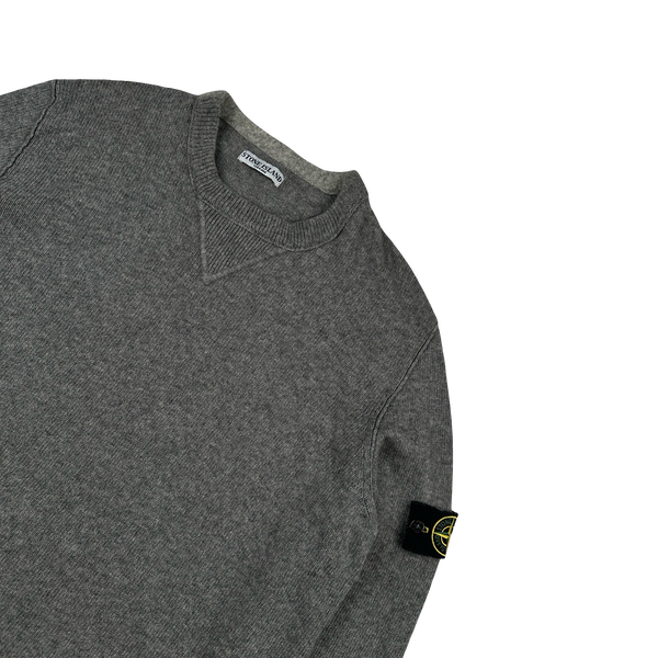 Stone Island 2008 Grey Wool Crewneck Jumper - 3XL