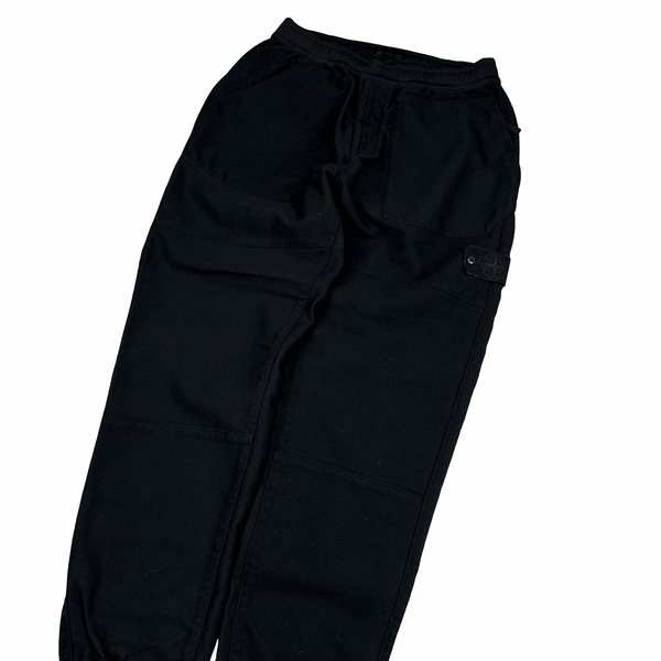 Stone Island Black Ghost Regular Fit Moleskin Cargo Trousers - 32"
