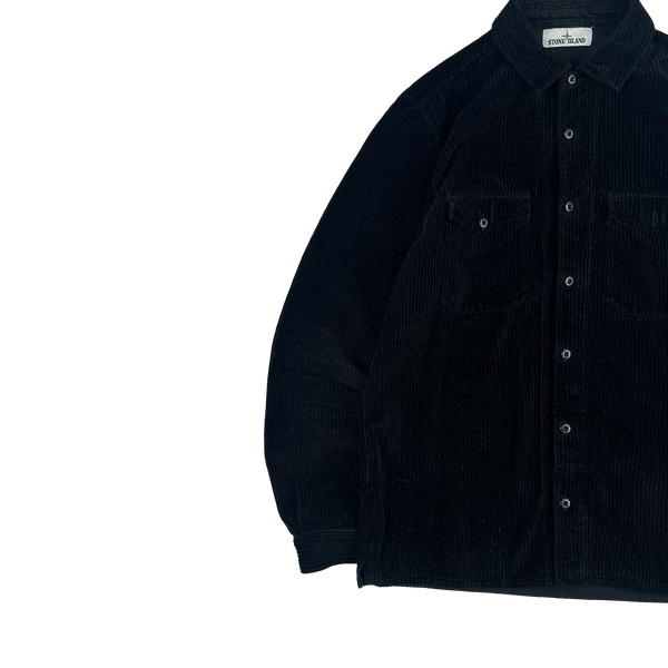 Stone Island 2020 Black Jumbo Corduroy Shirt - Large