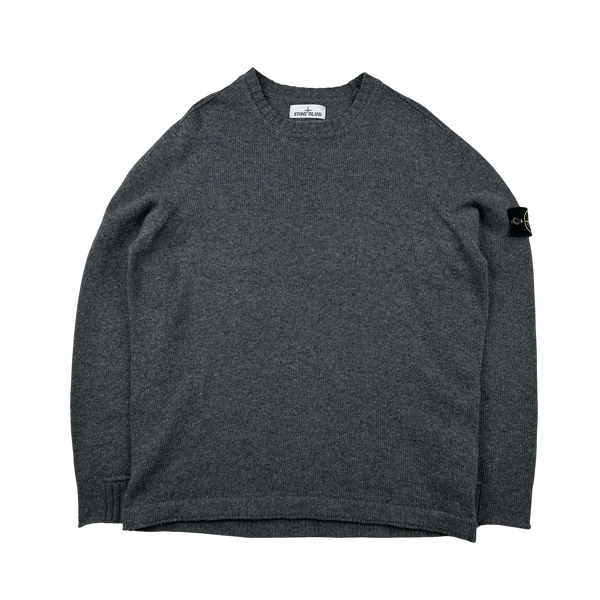 Stone Island 2016 Charcoal Wool Crewneck Jumper - XXL
