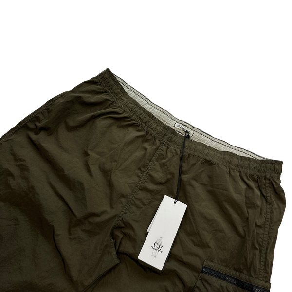 CP Company Khaki Green Chrome Lens Viewer Shorts - Large
