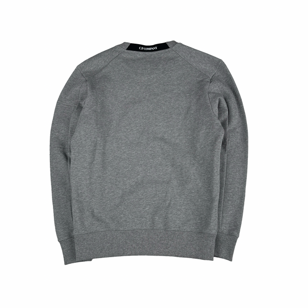 CP Company Grey Cotton Lens Viewer Crewneck - XS