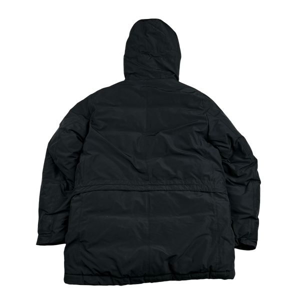 Stone Island 2018 Black Micro Reps Down Filled Parka Jacket - Large