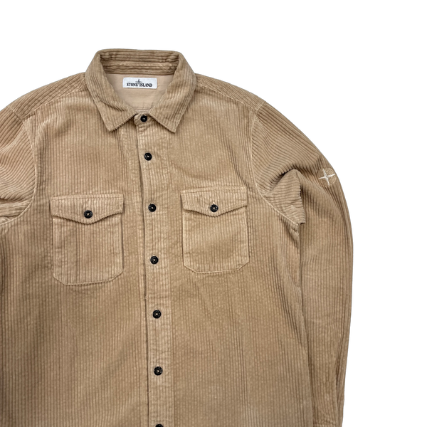 Stone Island 2021 Sand Corduroy Overshirt - Large