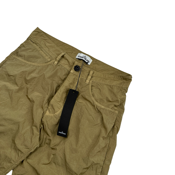 Stone Island 2020 Gold Nylon Metal Patch Shorts - 28"