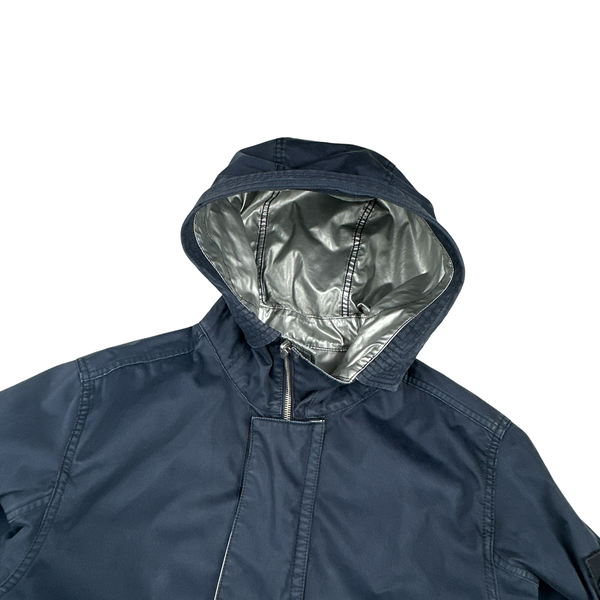 Stone Island Reversible Silver Spaceman Raso Gommato Jacket