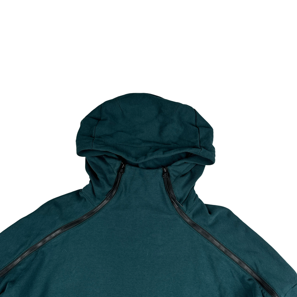 CP Company Jade Cotton Lens View Zipped Neckline Hoodie - XL