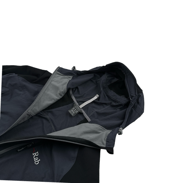 RAB Grey Zipped Waterproof Soft Shell Jacket - XL