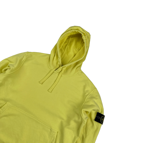 Stone Island 2020 Yellow Pullover Hoodie - Large