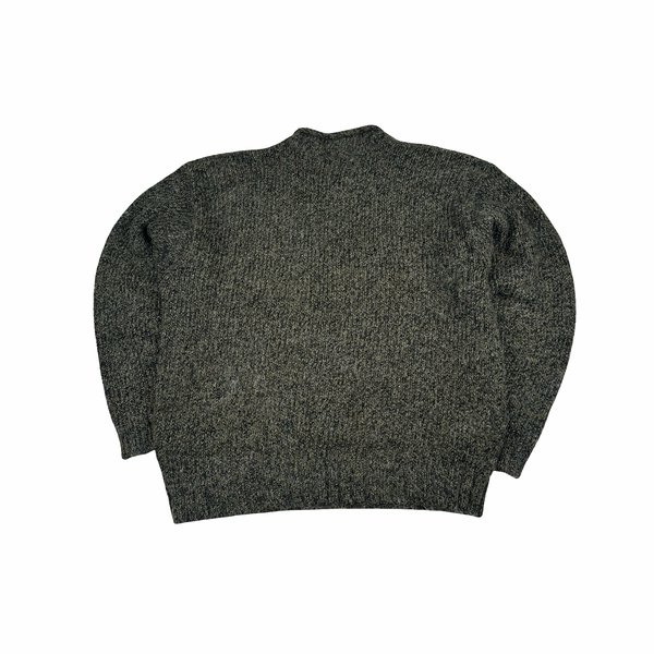 Burberry Green Knitted Spellout Jumper - XL