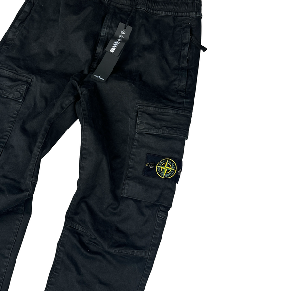 Stone Island 2022 Black RE T Cargo Trousers - Small