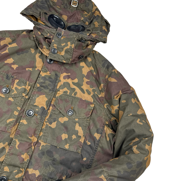 CP Company 50 Fili Down Filled Camouflage La Millie Goggle Jacket - Large