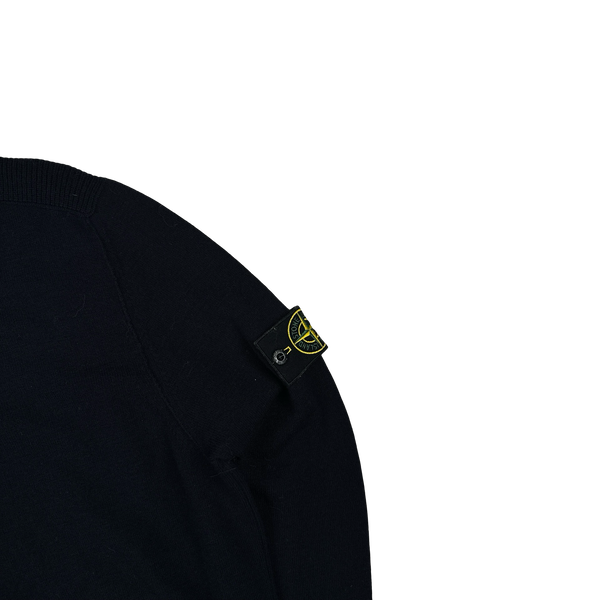 Stone Island 2019 Navy Blue Wool Crewneck Jumper - Large