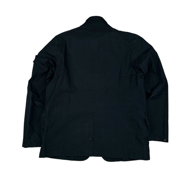 Stone Island Navy Garment Dyed 3L Performance Cotton Ghost Piece Jacket - XL