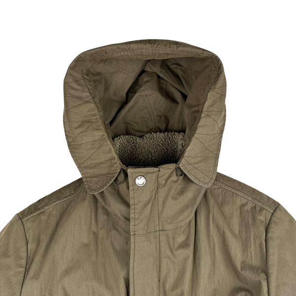 CP Company 2006 Khaki Multi Pocket Down Lined Jacket - Medium
