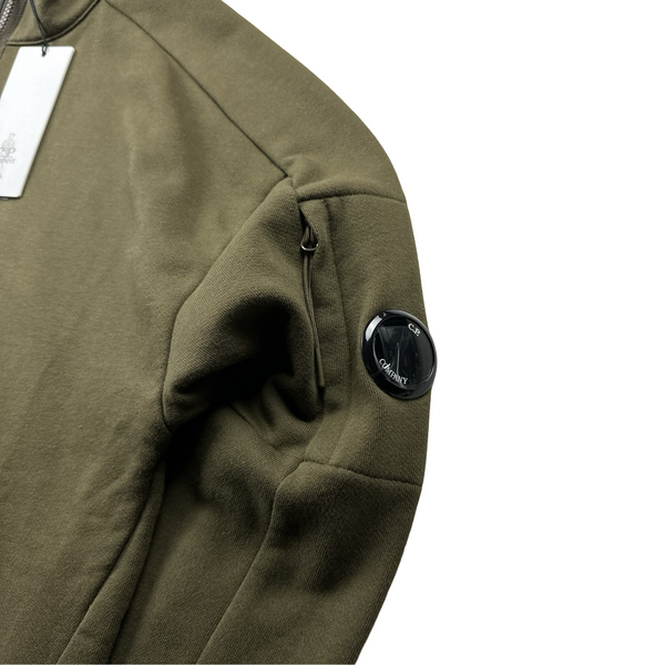 CP Company Khaki Quarter Zip Pullover - Medium