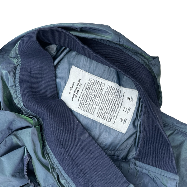 Stone Island 2017 Blue & Green Nylon Metal Colour Weft Jacket - Medium