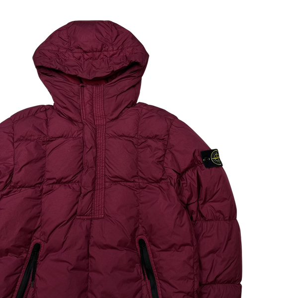 Stone Island Pullover Garment Dyed Crinkle Reps Down Jacket - Small