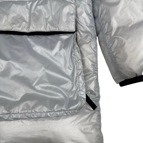 Stone Island 2018 White Pertex Quantum Y Down Long Puffer - Small