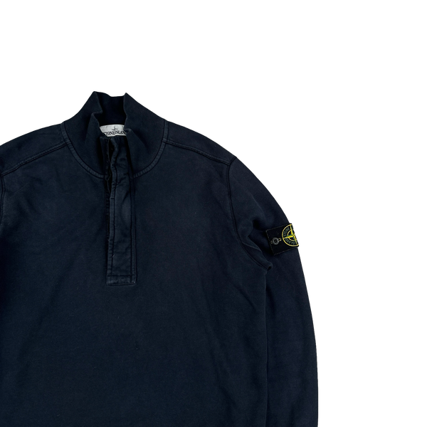 Stone Island 2019  Navy Quarter Zipped Cotton - Large