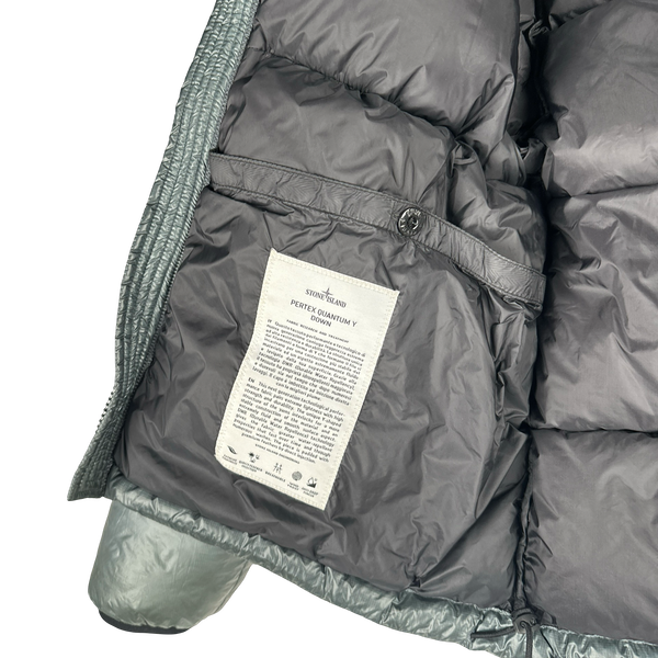 Stone Island 2017 Steel Grey  Pertex Quantum Y Down Puffer Jacket - Medium