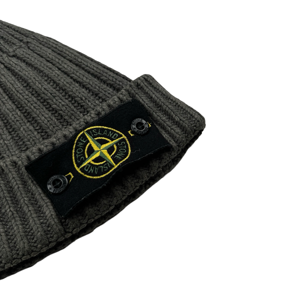 Stone Island 2011 Grey Ribbed Wool Beanie