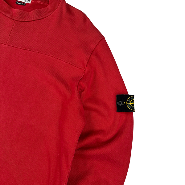 Stone Island 2000 Boxy Fit Red Pullover Crewneck Jumper - Large