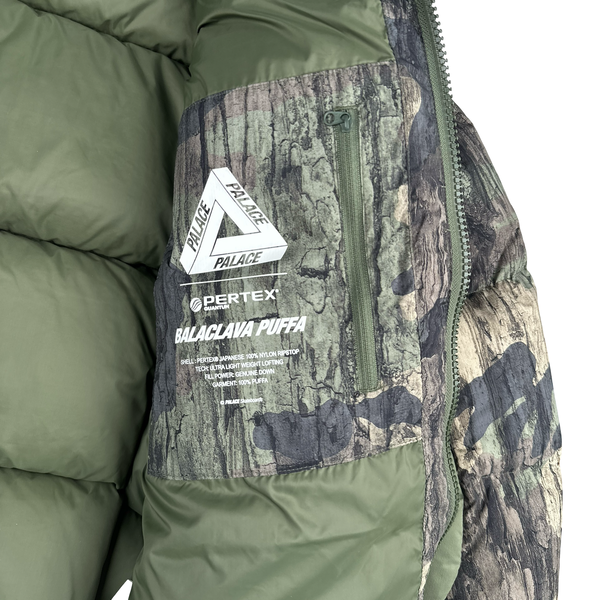 Palace 2024 Real Tree Camo Matte Pertex Down Filled Balaclava Puffer Jacket - Medium