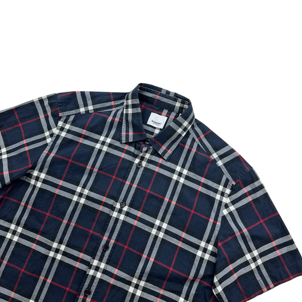 Burberry Nova Check Button Up Short Sleeve Shirt - Medium