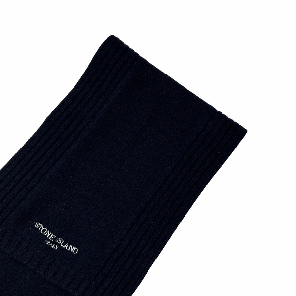 Stone Island 2005 Italy Ribbed Spellout Scarf