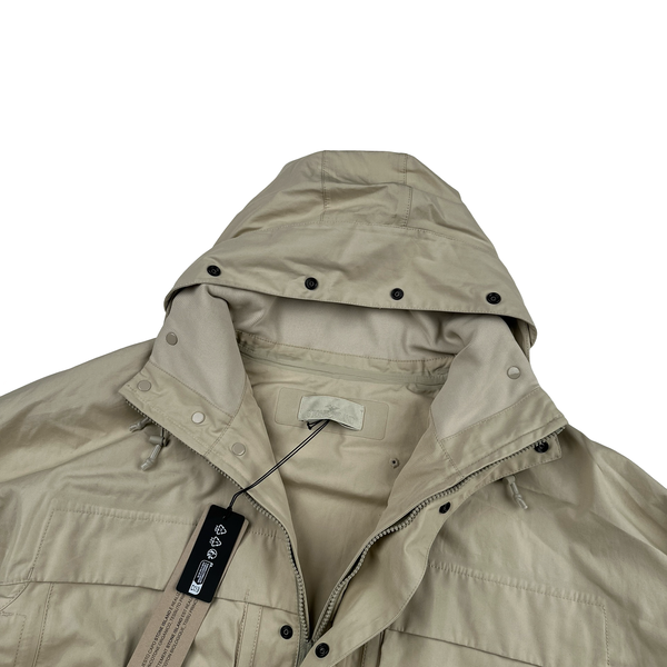 Stone Island 2024 Beige O-Ventile Ghost Zipped Hooded Multi Pocket Jacket - XL