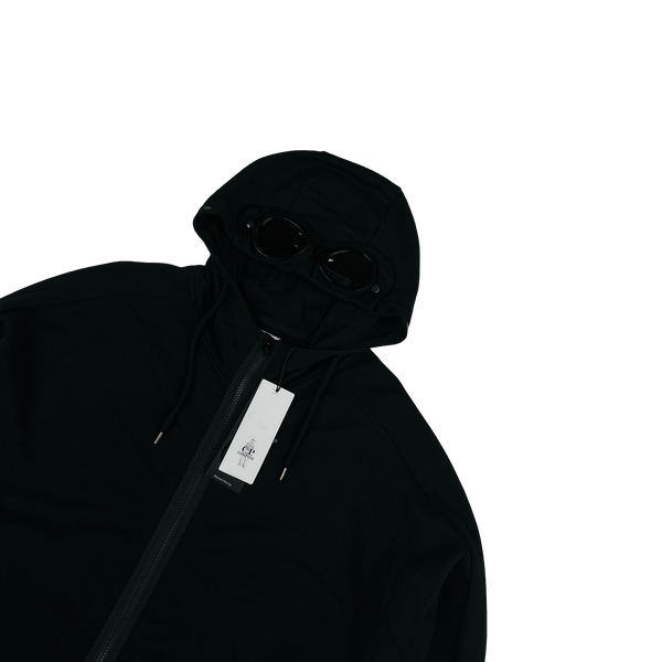 CP Company Black Cotton Goggle Hoodie - 3XL