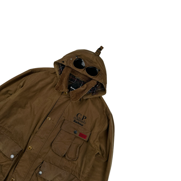 CP Company x Barbour Brown Multi Pocket 500 Mille Waxed Jacket - XL