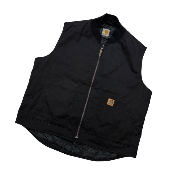 Carhartt Black Reworked Quilted Gilet - Large