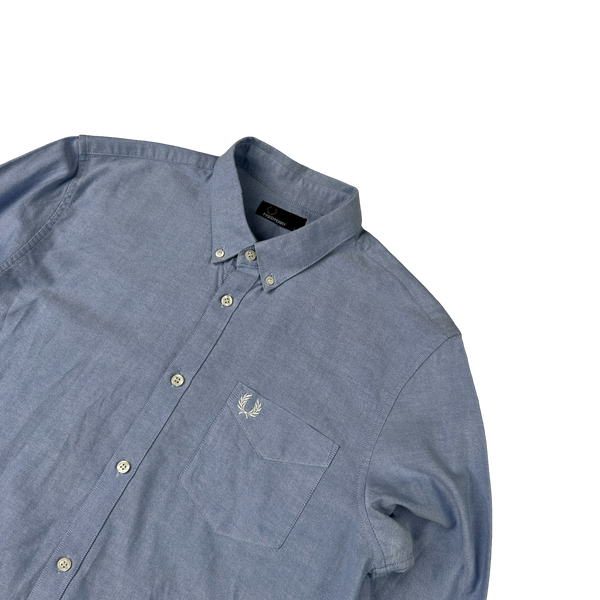 Fred Perry Blue Buttoned Shirt - Large