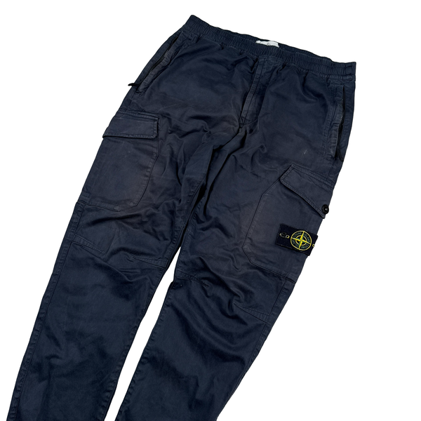 Stone Island 2020 Navy RE-T Cargo Trousers - 34"